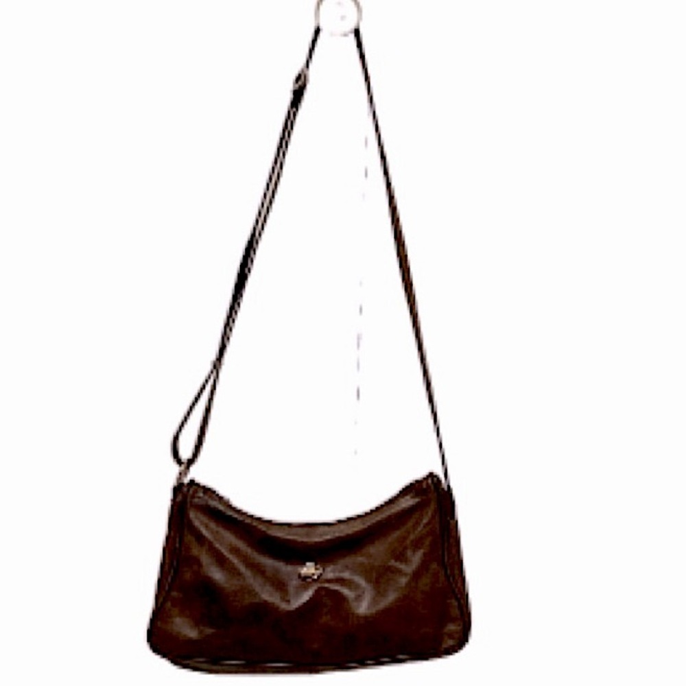 The Trend Vintage Italian Made Brown Crossbody  Bag